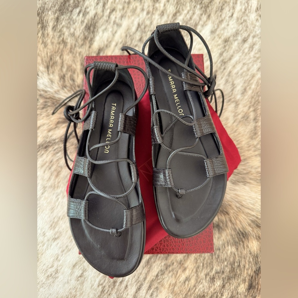 Tamara Mellon “Tour” lug-sole sandal. Size 37.5 EU.